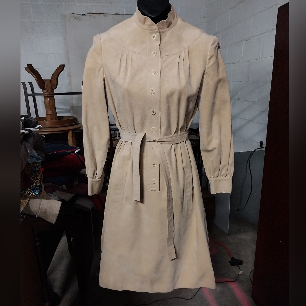 Vintage Molly Parnis Ultra Suede Dress